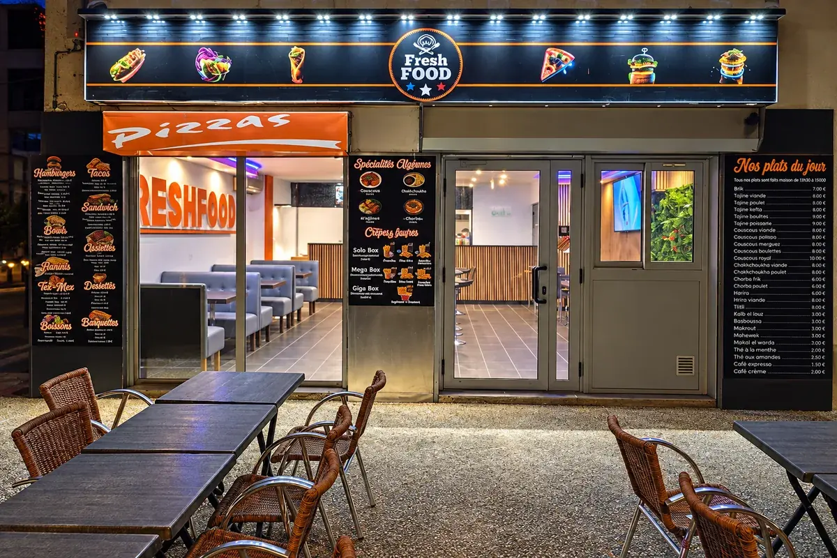 Façade Fresh Food Grillades et enseigne, Colomiers