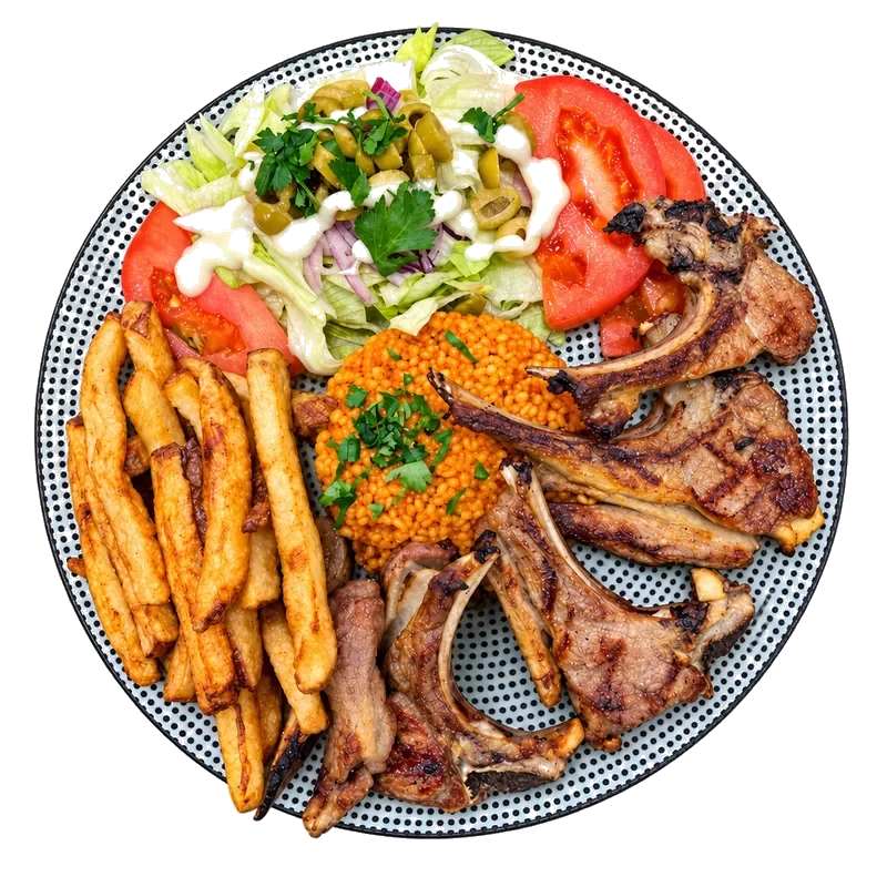 Assiette côtelettes d'agneau